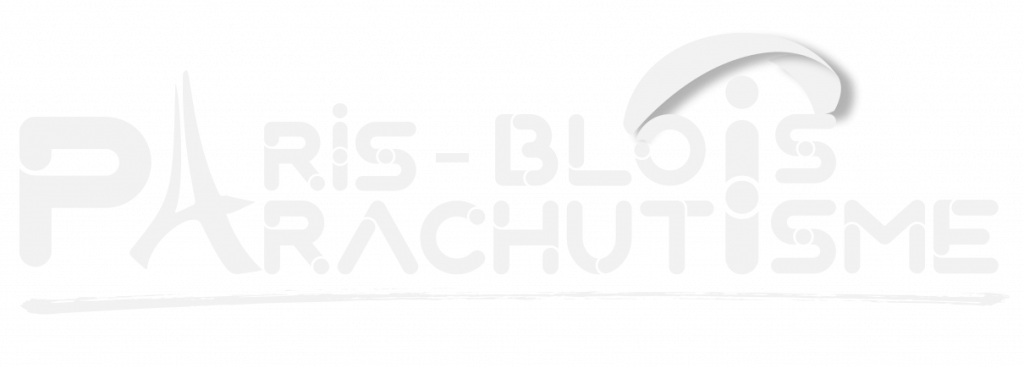 Paris Blois Parachutisme Logo blanc